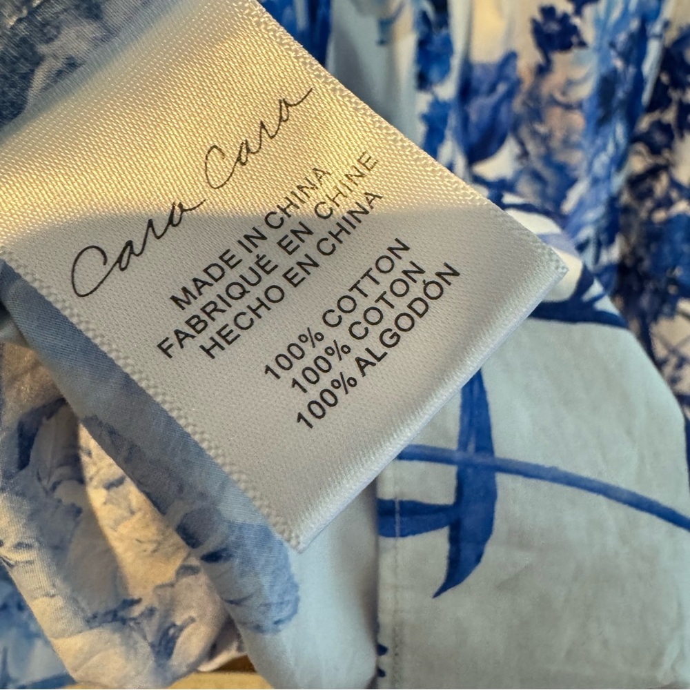 Cara Cara Sip Sip Jessica Blue Floral Dress | Small - Picture 7 of 7